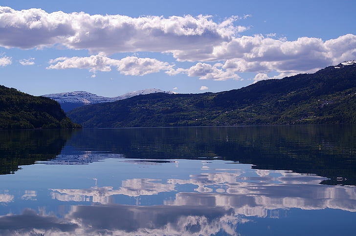 Норвегия, fjordlandschaft, Хил, природата, пейзаж, празник, Северна
