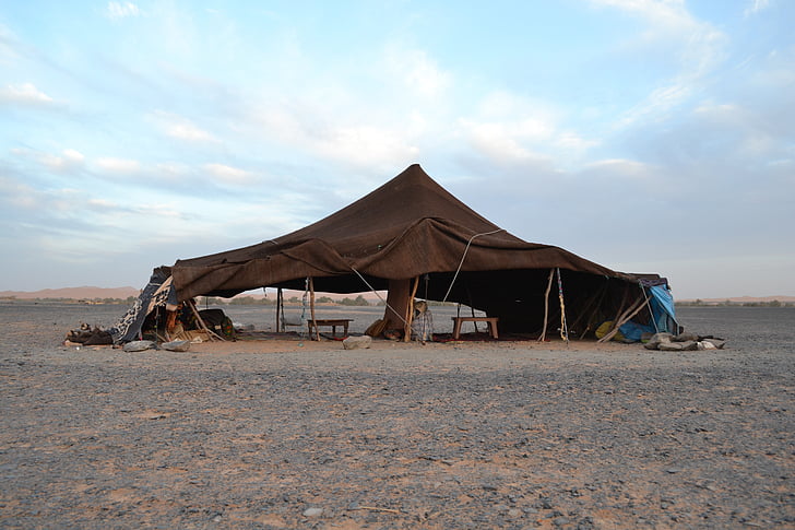 tält, Sahara, Marocko, öken, Sand