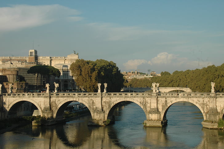 Rim, most, grad, Italija, Stari grad, povijesne, Stari