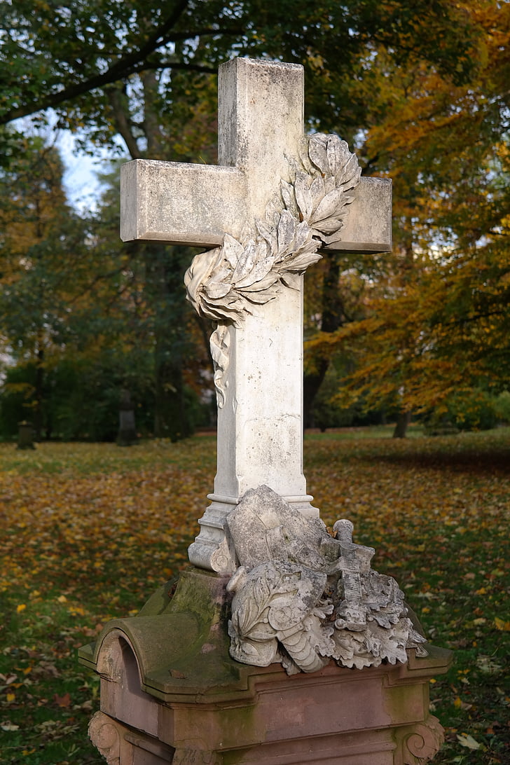 törlésre kijelölt, kereszt, Grave, régi temető, Ulm, temető