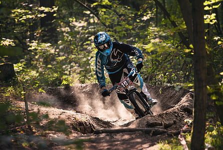 sports, downhill, cycling, competition, extreme, forest, bike