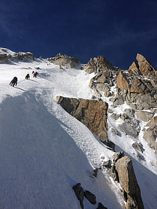 kalnų, sniego, Aiguille du chardonnet, Mont blanc, terminalo nuolydis, Alpinizmas, ledo laipiojimo