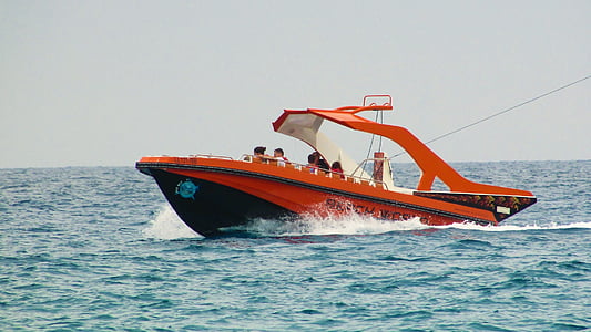 cyprus, ayia napa, speed boat, paragliding, sea, sport, leisure