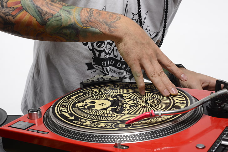 DJ, вертушки, нуля, хіп-хоп, Культура, Рука, татуювання