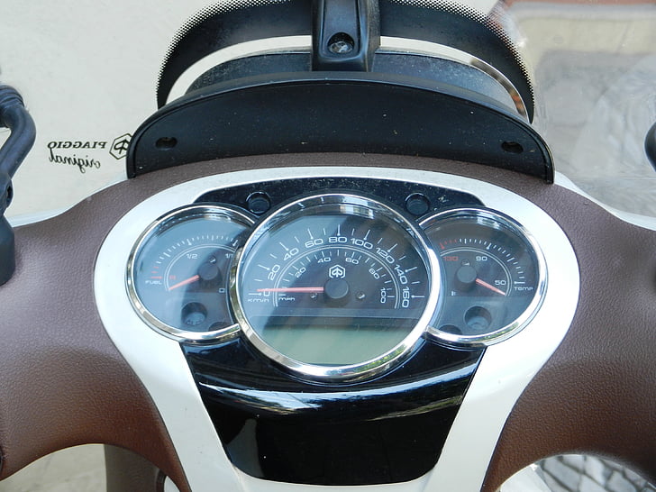 Scooter, motor, bir motosiklet, sayaç, hız, araç, seyahat