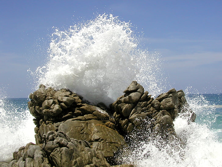il mare, onda, roccia, Messico, mare, natura, acqua