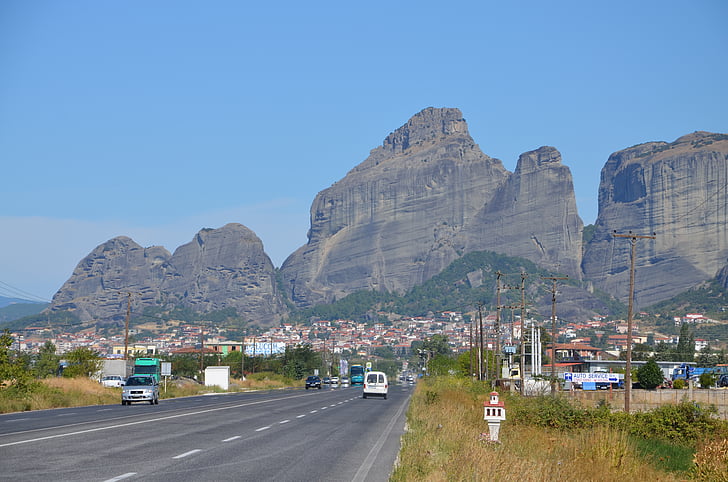 Meteora, Grekland, Cliff, ortodoxa, landskap, Rock, Mountain