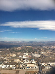 Malaga, Himmel, Flugzeug, fliegen, Flug, Reisen, Wolken