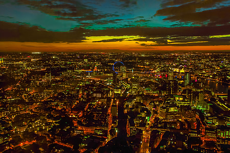 panoramy, z widokiem na miasto, Londyn