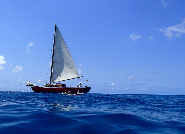 seil, hav, Grenada, øya, stranden, reise, båt
