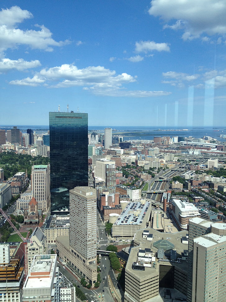 Boston, Skyline, Massachusetts, edificios, paisaje urbano, rascacielos, ciudad