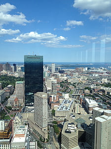 Boston, siluets, Massachusetts, ēkas, cilvēki un kultūra, Debesskrāpis, pilsēta