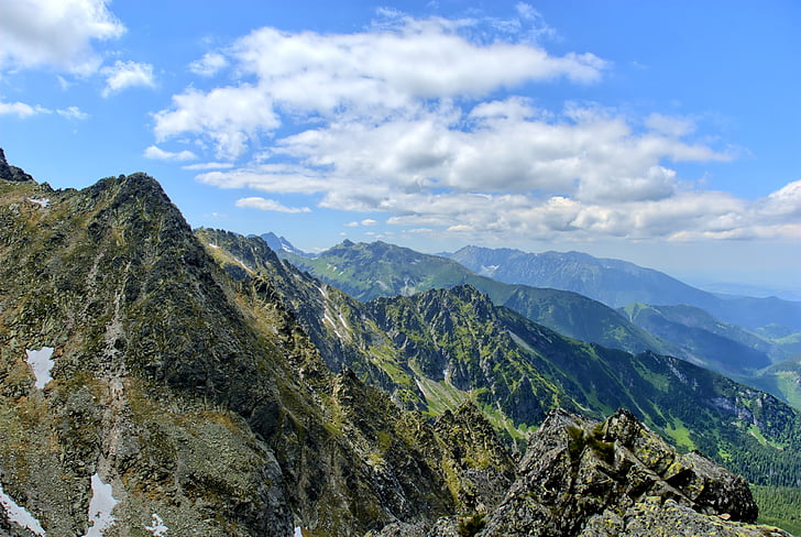 Tatry, Slovakia, pemandangan, atas tampilan, pegunungan, pemandangan, alam