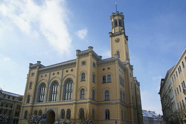 zittau, upper lusatia, town hall, schinkel, architecture, building