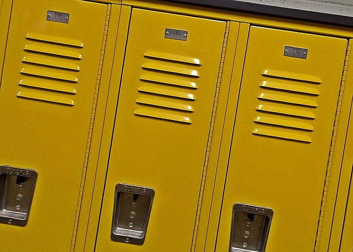 lockers, school, education, student