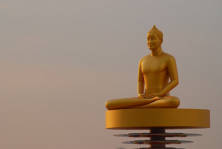 Buddha, buddhizmus, arany, Wat, Phra dhammakaya, templom, dhammakaya pagoda