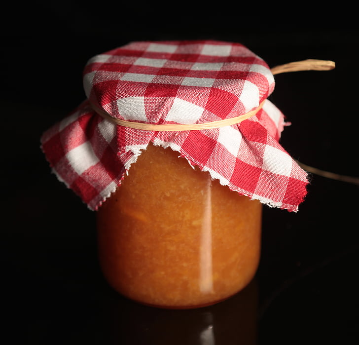 homemade jam, craft, apricot, food