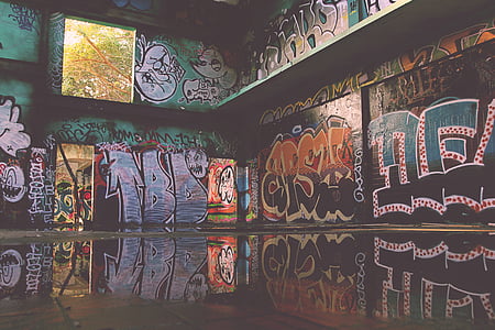 graffiti, spray, festészet, falfestmény, spray festék, Art, fal