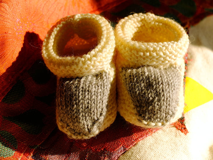 chaussures, knitt, bébé, laine, tricotage, Craft, maison