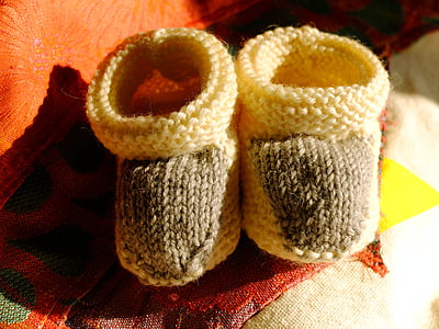 sapatos, knitt, bebê, lã, confecção de malhas, artesanato, caseiro