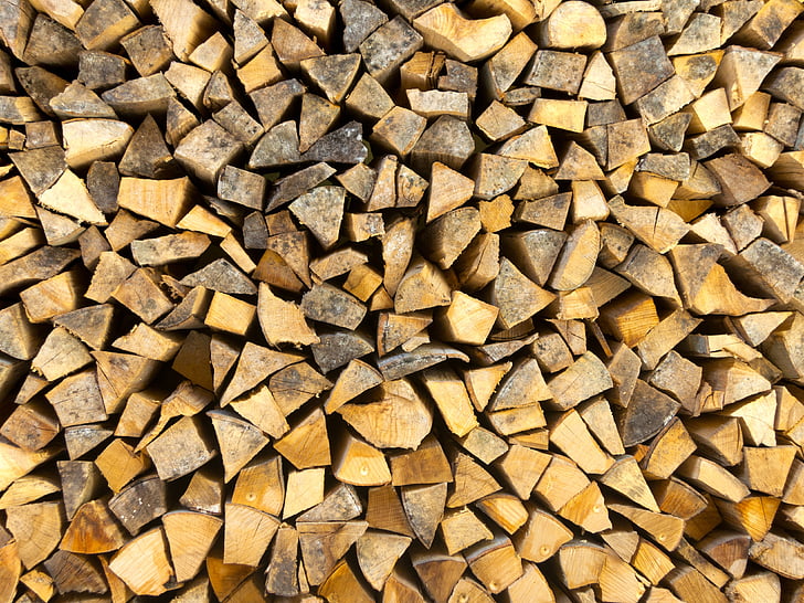 puit, hakitud, lõigatud, puidust, looduslik, karbonaad, tekstuur