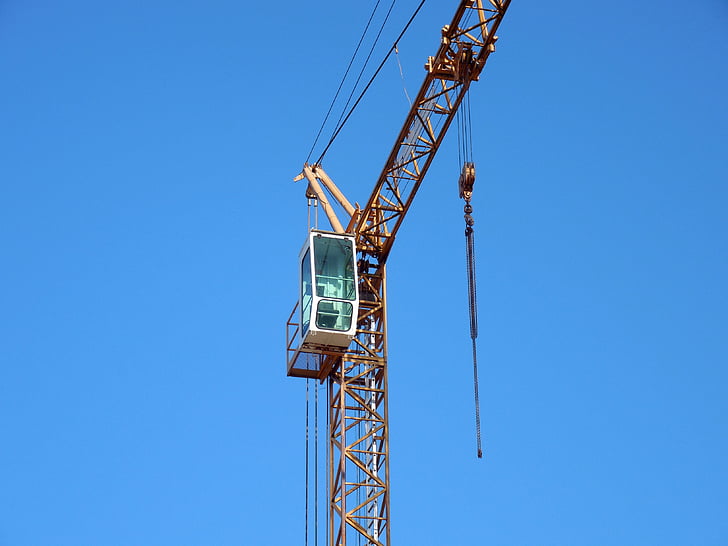 crane, driver's cab, cabin, industry, work, technology, site