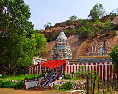 ramgiri wzgórza, Świątynia, Bojownik ramadevara, Bangalore, Indie, Sholay, skały