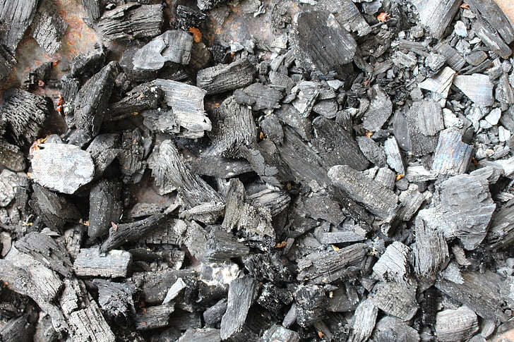 дървени въглища, грил, Черно, Барбекю