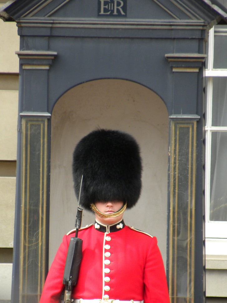 London, Sentry, Istana Buckingham, mengubah dari guard, menghormati penjaga, Angkatan bersenjata, militer