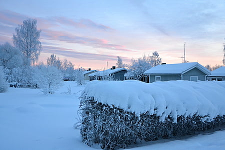 Lapimaa, Rootsi, talvistel, lumi