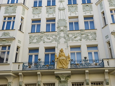Praga, staro mestno jedro, mesto, Češka, kapitala, fasada, Relief