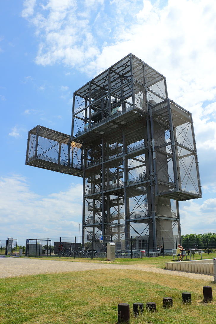 Indemann, inden, minedrift i åbne brud inden, Open pit minedrift, observation tower