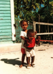 Dominikanische, Kinder, Menschen, schlechte, Menschen, Karibik, Bech