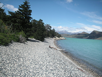 칠레, 비치, 빙하 호수