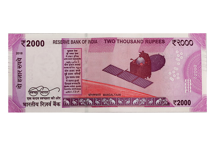 valūta, banknote, Indija, 2000, rūpija, nauda, Piezīme