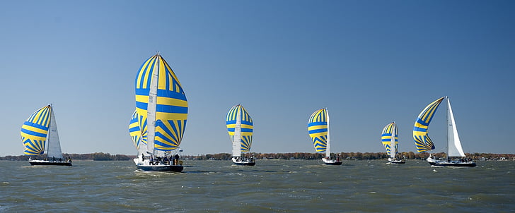 sailboats, race, competition, ocean, teams, water, boats