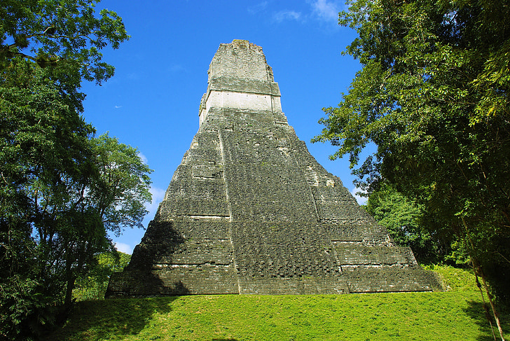 Tikal, Pyramid, Maya, forêt tropicale, Guatemala, les ruines