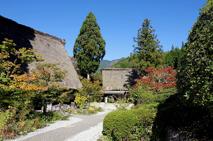 Japonsko, Gifu, Gero město, japonská hot springs, Gassho vesnice