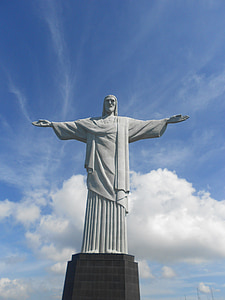 พระเยซูคริสต์, corcovado, ริโอเดอจาเนโร, สถานที่ท่องเที่ยว, บราซิล