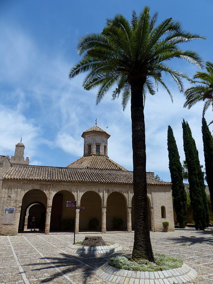 Alcazar, palác, nádvoří, maurská, Architektura, Andalusie, Jerez