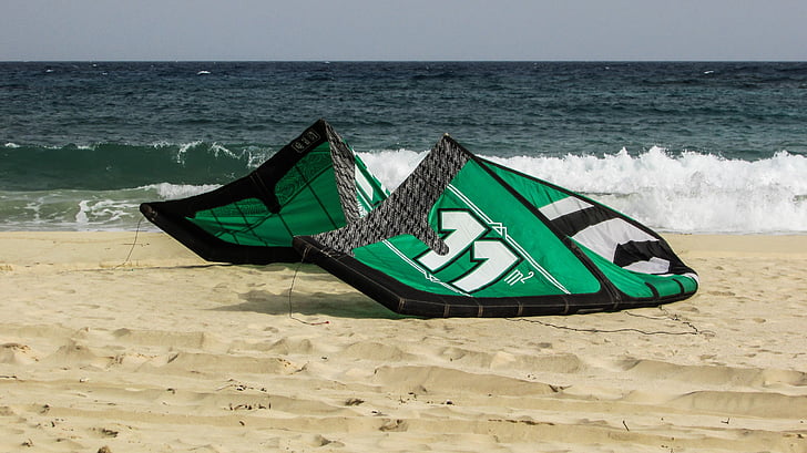 kite surfe, Extreme, sport, utstyr, surfing, sjøen, stranden