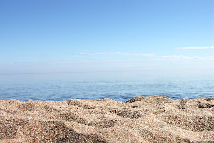 沙子, 水, 海滩, 海, 自然, 夏季, 蓝色