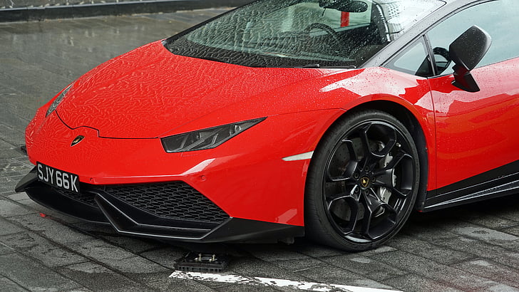 Lamborghini, Red, masina de lux, super-masina sport, sportiv, elegant, masina sport