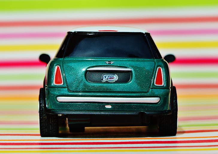 mini cooper, automatikus, modell, jármű, mini, zöld