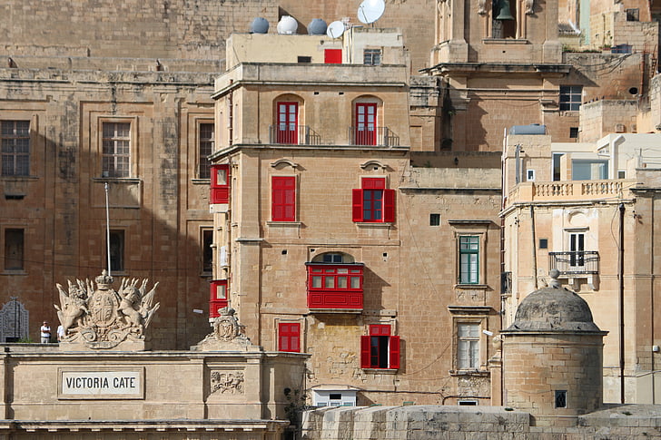 Valleta, Malta, Victoria cate, arkitektur, berömda place, historia
