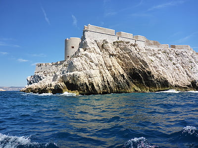 Marsella, Castillo de tejo, velero, mar, Mediterráneo