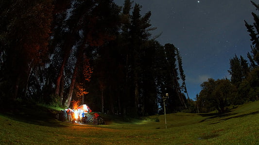 Équateur, El boliche, Cotopaxi, fin de semaine, feu de joie, Camping, camp de