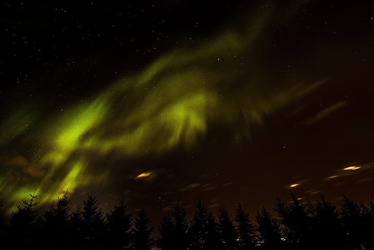 Aurora Boreal, Aurora, do Norte, à noite, borealis, natureza, céu
