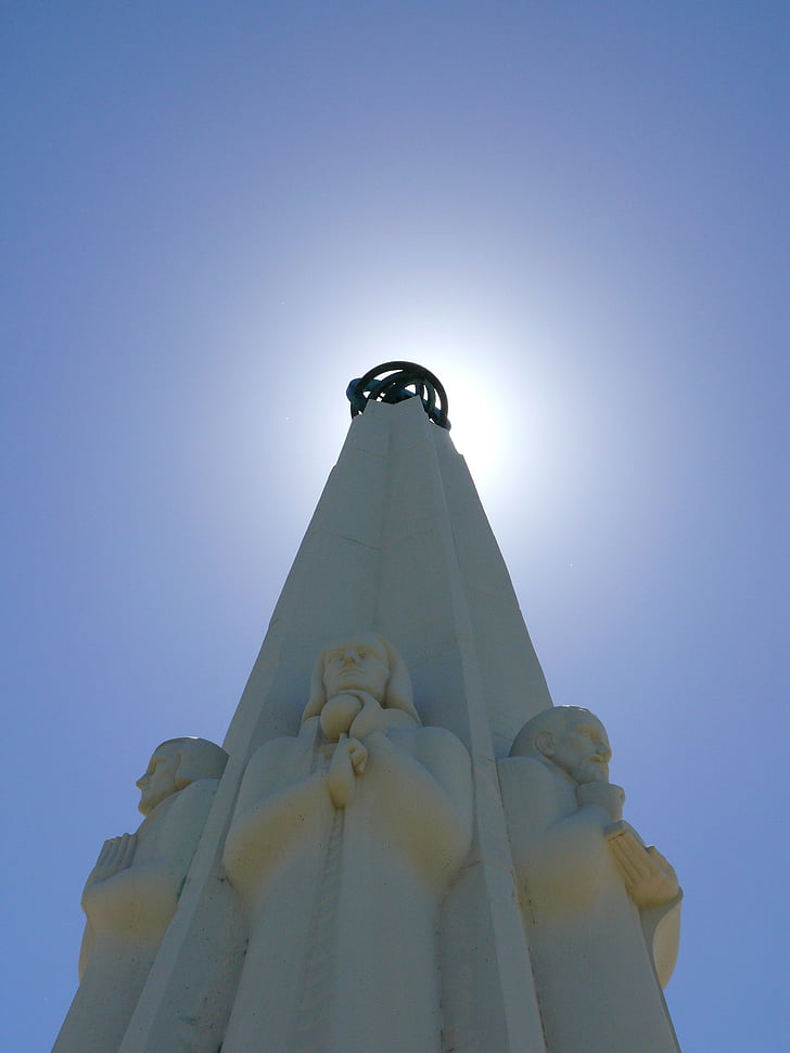 Griffith observatory, vzduchu, modrá, Los angeles, modrá obloha, nebe