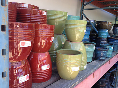 pots, store, flower pots, shop